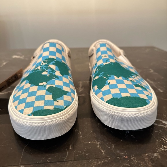 VANS Asher Eco Slip On Sneakers “The World is Ours” Men’s Size 11.5 New With Box - Picture 4 of 7